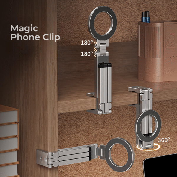 3 in 1 Foldable & Portable Magnetic Phone Clip