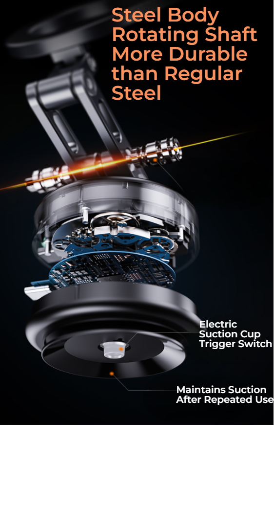 Upgraded 360° Rotation Vacuum Magnetic Phone Holder, Suction Cup Phone Mount Stand