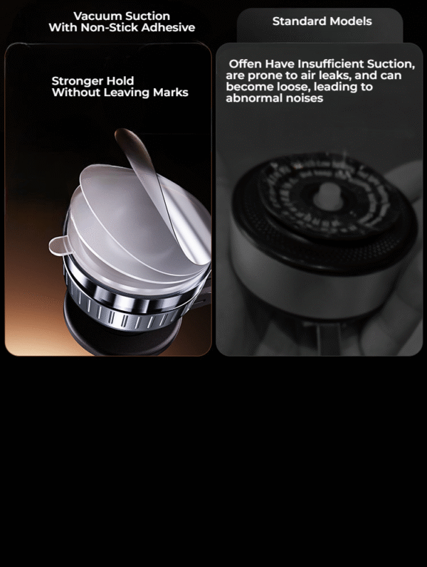 360° Adjustable Vacuum Car Phone Mount for Your Car/Gym/Mirror/Shower for iPhone & Android