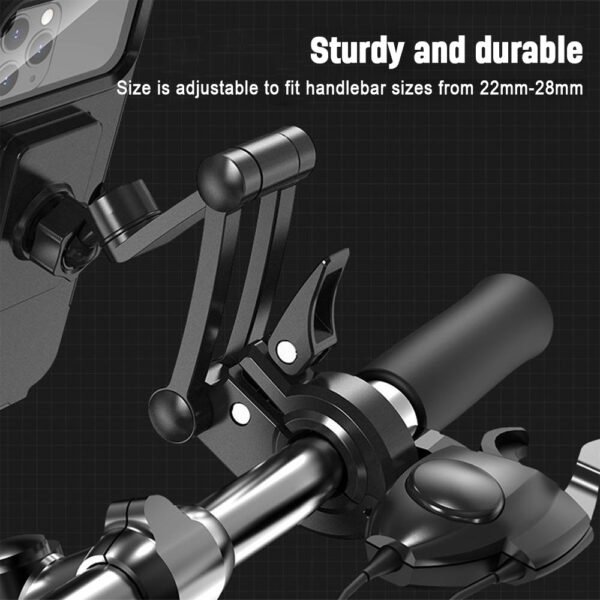 Waterproof Bike Phone Holder - 360 Rotation Motorcycle Phone Mount, Fully Enclosed Touch Sensitive Design