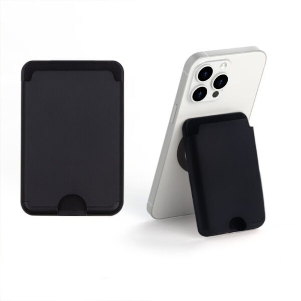 Innovative Magnetic Leather Card Wallet Stand