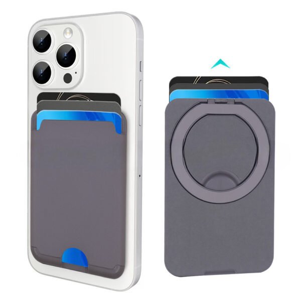 Innovative Magnetic Leather Card Wallet Stand