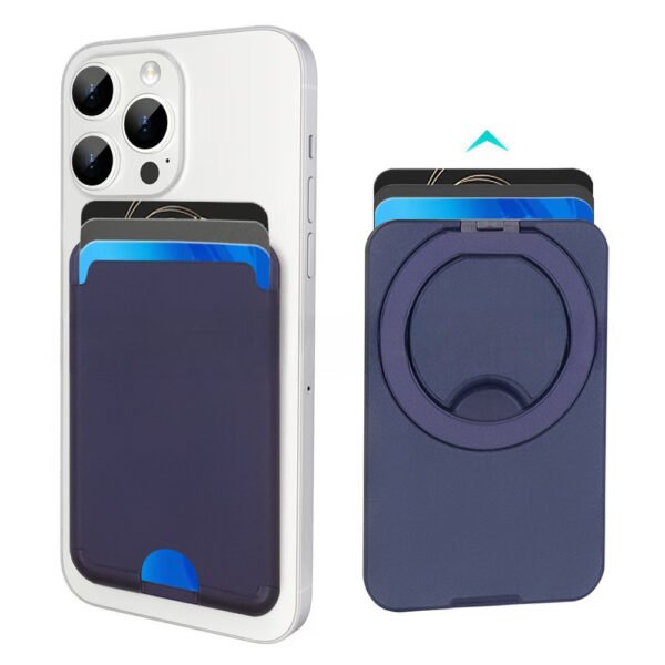 Innovative Magnetic Leather Card Wallet Stand