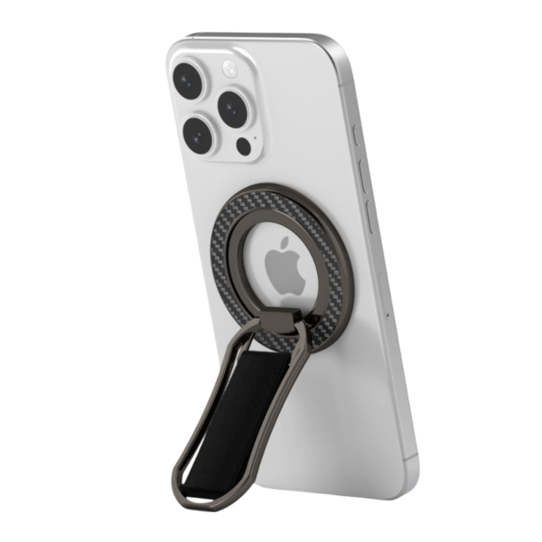Removable Magnetic Ring Holder with Kickstand Finger Loop